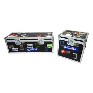 Rock and Roll Coffee and Side Table Road Cases 2pcs. For Sale