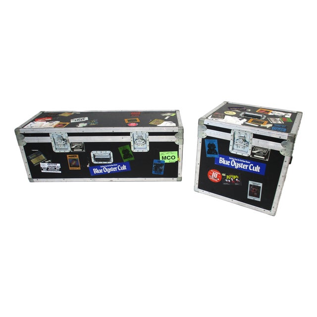Rock and Roll Coffee and Side Table Road Cases 2pcs. For Sale