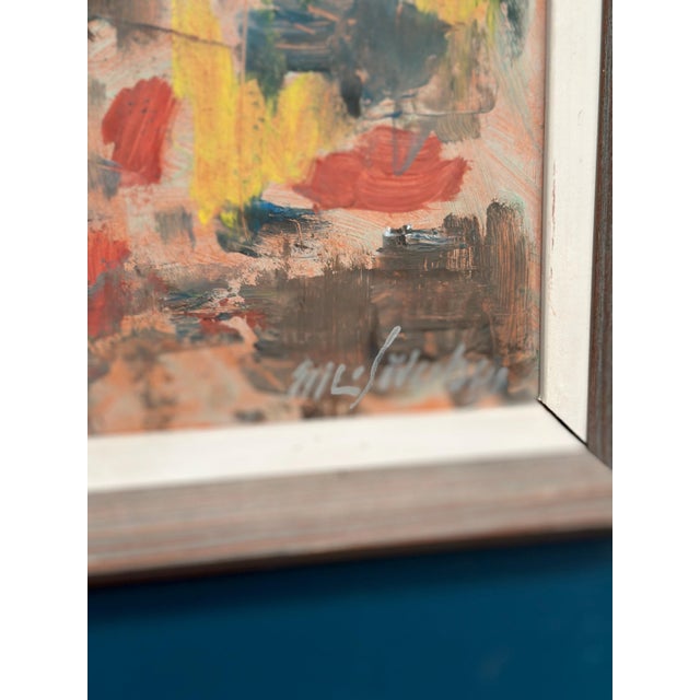 Nils Söderberg, Abstract Landscape, 1960s, Oil Painting on Panel, Framed For Sale - Image 5 of 15