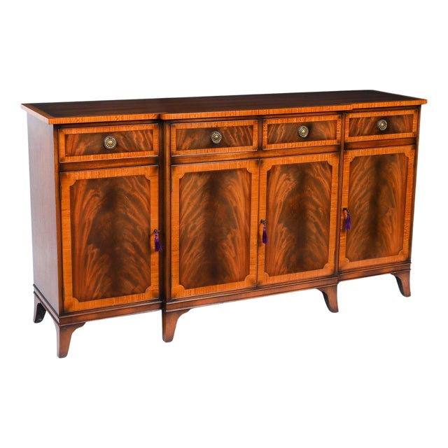 Vintage Flame Mahogany Sideboard from Harrods, Late 20th Century For Sale