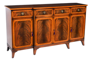Vintage Flame Mahogany Sideboard from Harrods, Late 20th Century