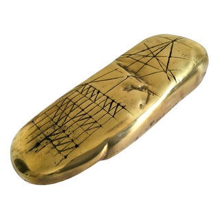 Bronze Abstract Tracce Sculpture by Walter Valentini, 1980 For Sale