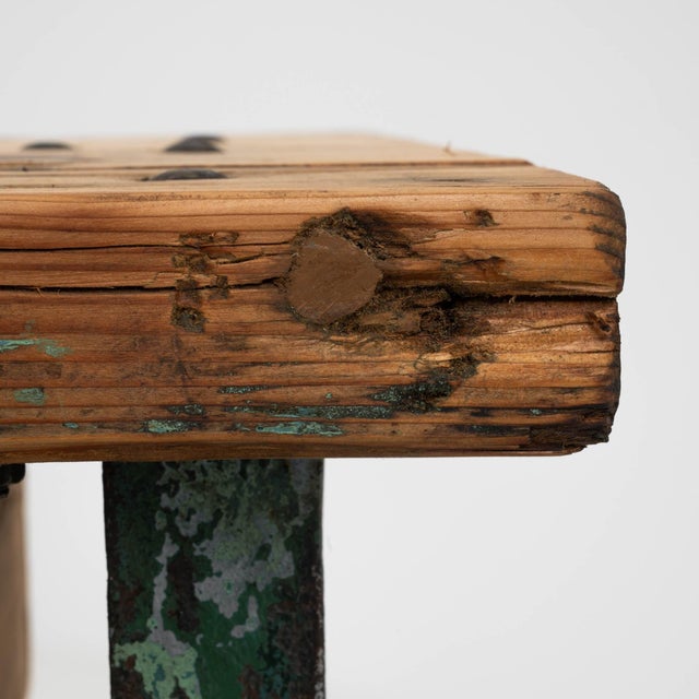 Early 20th Century French Metal & Wooden Work Table For Sale - Image 13 of 18