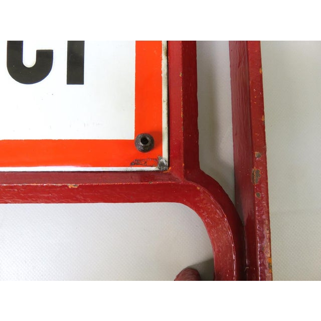 Art Nouveau Fire Alarm Sign in Enameled Cast Iron from Bürvenich, Cologne, Germany, 1890s For Sale - Image 18 of 18