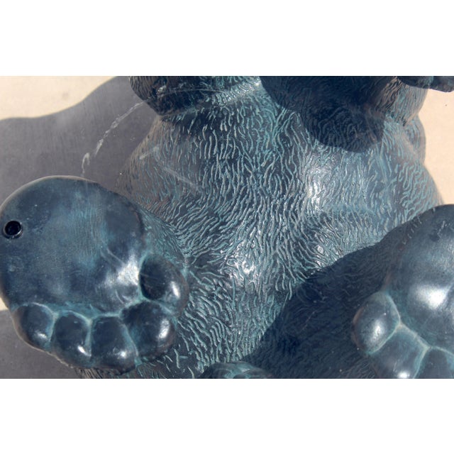 Vintage Rustic Black Bear Glass Coffee Table – Sculptural Wildlife Cocktail Table, Circa 1970s For Sale - Image 16 of 16