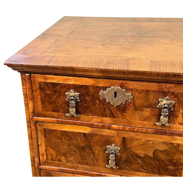 A Very Attractive And Extremely Good Quality Early 18th Century, Queen Anne Period, Walnut Chest, Of Very Good Colour And...