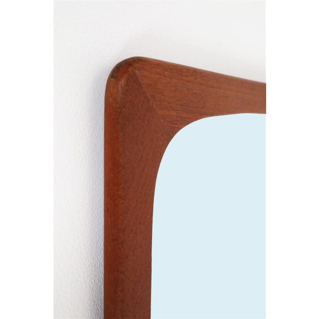 Mid-Century Danish Teak Wall Mirror, 1960s For Sale - Image 4 of 6