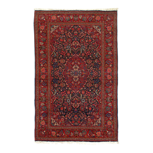 Pasargad DC Navy Blue Fine Hand Knotted Persian Antique Rug