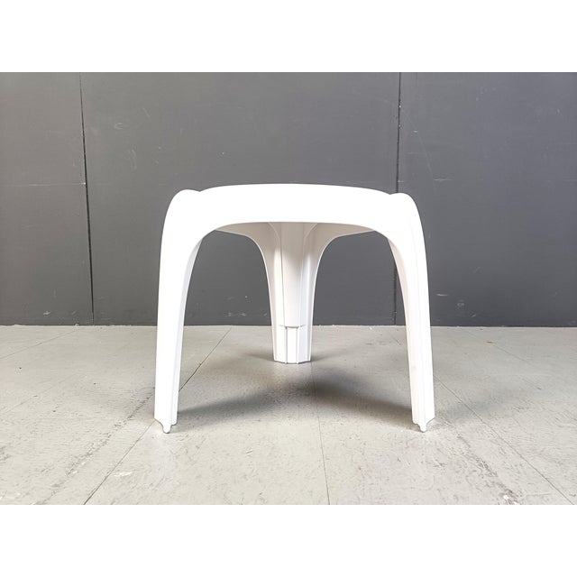 White Casalino Stool attributed to Alexander Begge for Casala, 1970s For Sale - Image 8 of 11