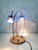 One 1990s table lamp, two-bulb, halogen socket by Zicoli. Metal, wood. Good used condition. 36 x 32 x 18 cm This piece has...