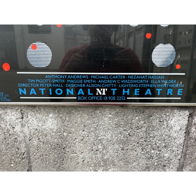 Vinatge "Coming in to Land" the National Theater Original Promotional Poster Signed by Maggie Smith. For Sale - Image 11 of 14
