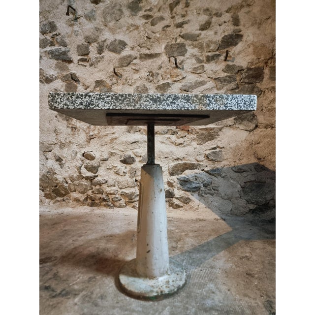Mid-Century Industrial Bistro Table with Terrazzo Top, France, 1950s For Sale - Image 15 of 17