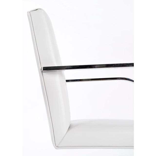 Off-white 1970s Mies Van Der Rohe Attributed BRNO Chairs - a Pair For Sale - Image 8 of 10
