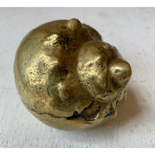 1950s 1950s Solid Sculptural Brass Shell, Italy For Sale - Image 5 of 9