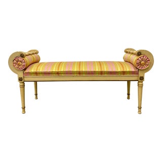 1960s Neoclassical Style Bench For Sale