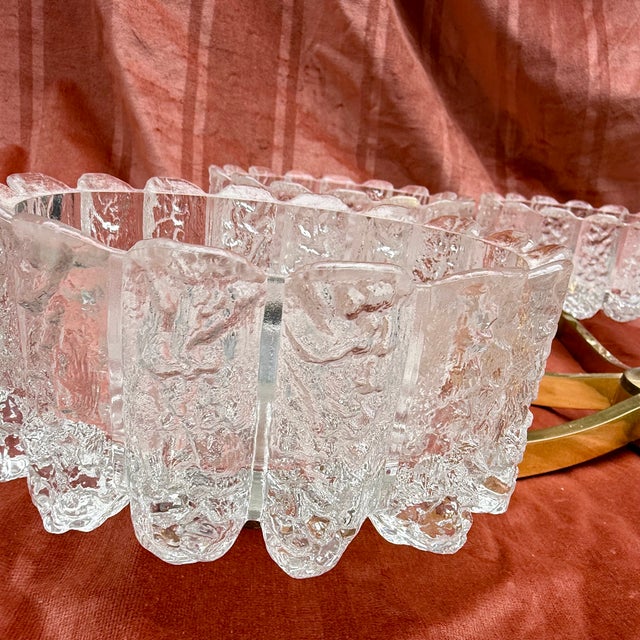 Vintage Icicle Glass Hanging Lamp from Doria Leuchten, 1960s For Sale - Image 4 of 17