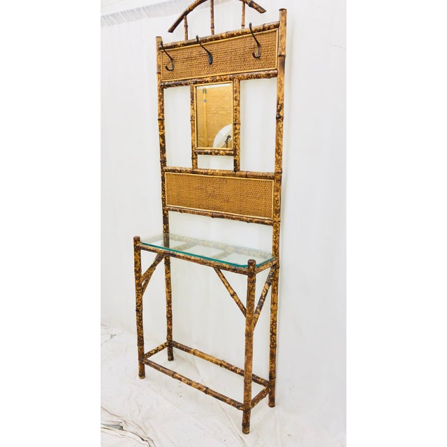 Vintage Scorched Bamboo Hall Tree Chairish