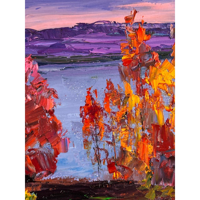 2020s Oil Painting Autumn Crimson Serdyuk Boris Petrovich For Sale - Image 5 of 11