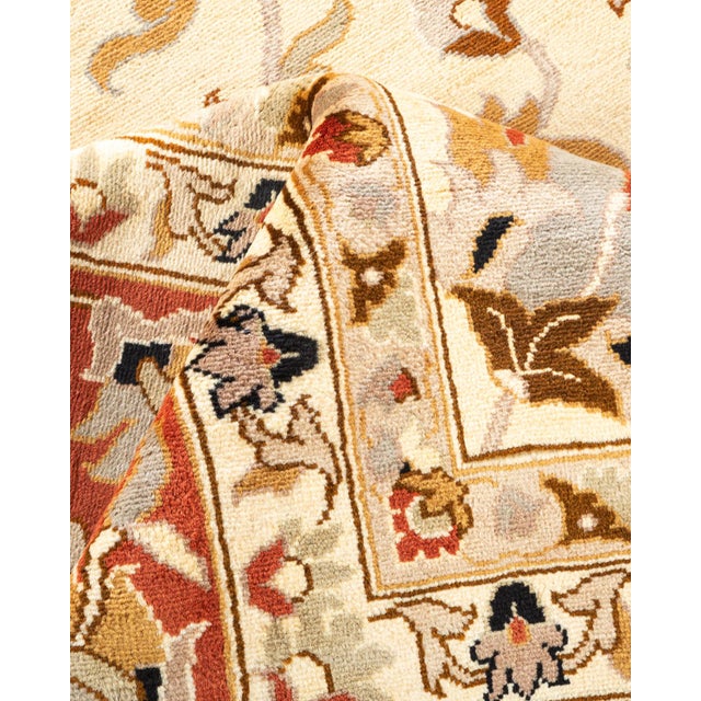 Textile Mogul, One-of-a-Kind Hand-Knotted Area Rug in Ivory, 9' 1" x 12' 3" For Sale - Image 7 of 8