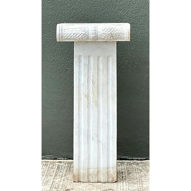 Vintage Ionic Style Marble Pedestal For Sale - Image 12 of 12