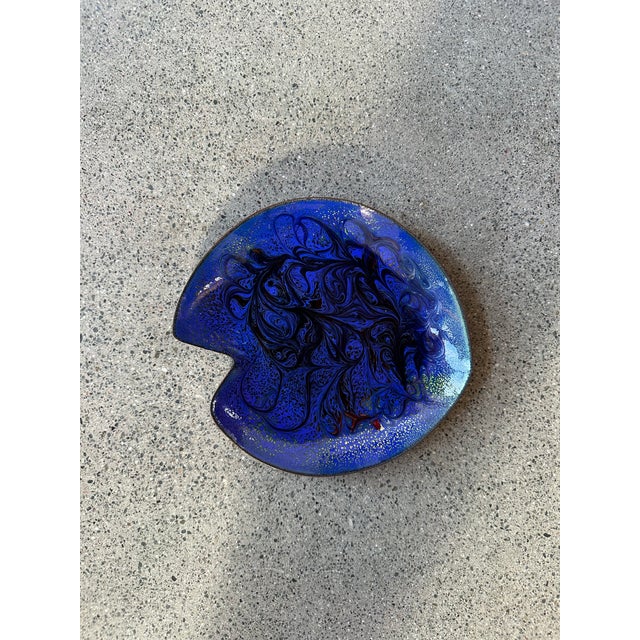 Mid Century Modern Enamel on Copper Dish by Eve Paige Spencer For Sale - Image 12 of 12