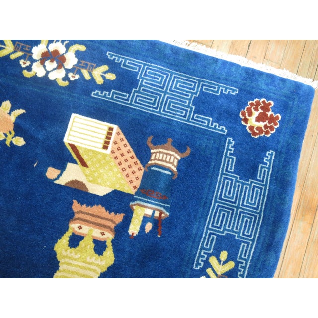 Textile Zabihi Collection Vintage Chinese Rug - 5'4" x 7'6" For Sale - Image 7 of 18