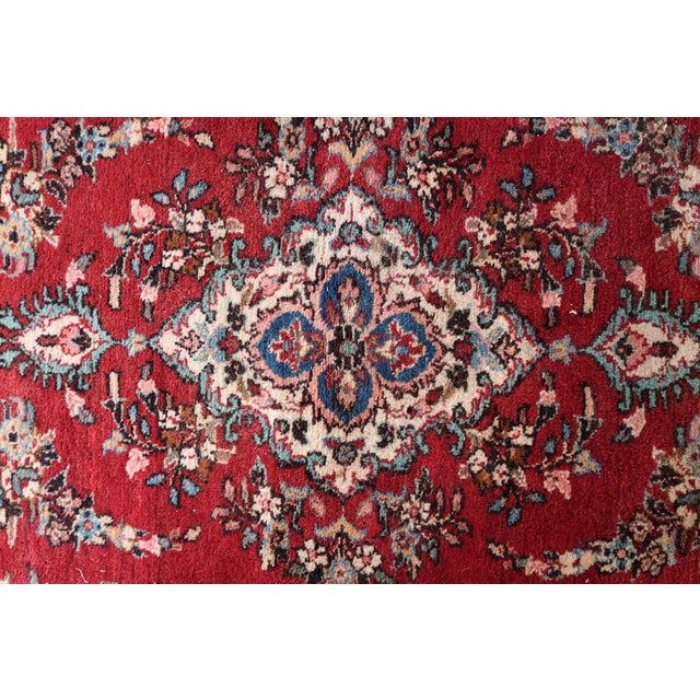 Textile 1950s, Handmade Vintage Persian Malayer Rug 4.2' X 6.4' For Sale - Image 7 of 13