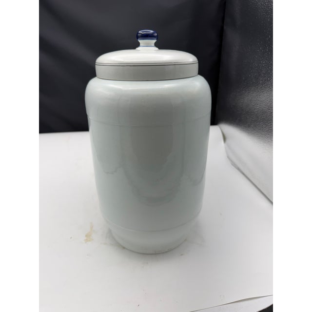 English Vintage Delft Apothecary Jar For Sale - Image 3 of 8