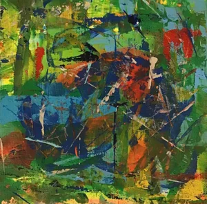 “AS010624” Abstract Painting on Canvas Panel by Stephen Stilgenbauer