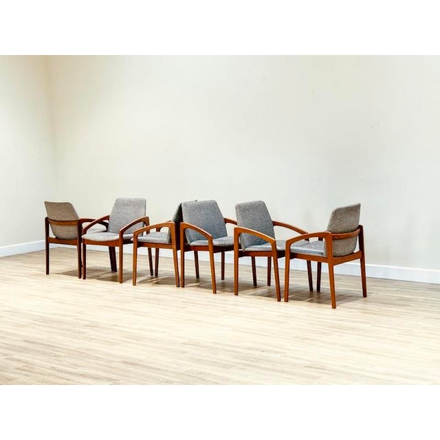 Wood Danish Knife Chairs from K.S, 1960s, Set of 6 For Sale - Image 7 of 13