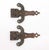 Pair of Vintage 8.75 In. Gothic Bronze Ice Box Door Hinges For Sale - Image 4 of 4