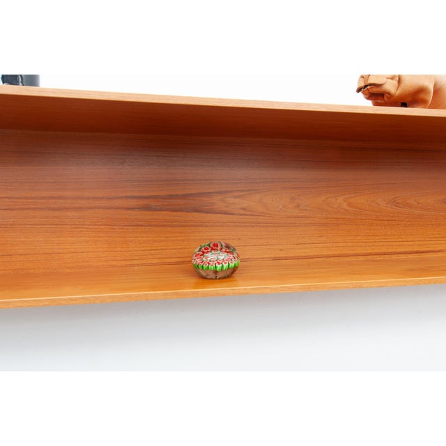 Wilhelm Renz Teak Wall Shelf by Walter Wirz for Wilhelm Renz, 1960s For Sale - Image 4 of 8