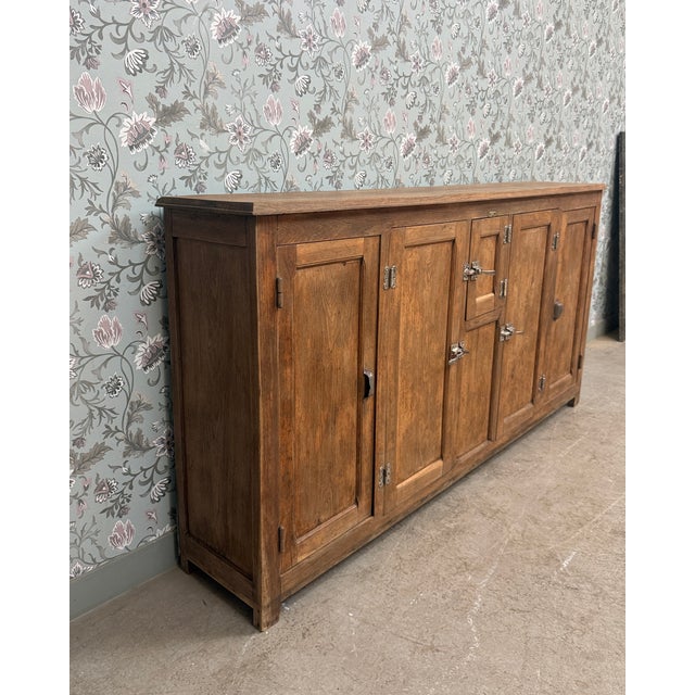 Industrial Oak Sideboard with Icebox, 1900s For Sale - Image 3 of 18