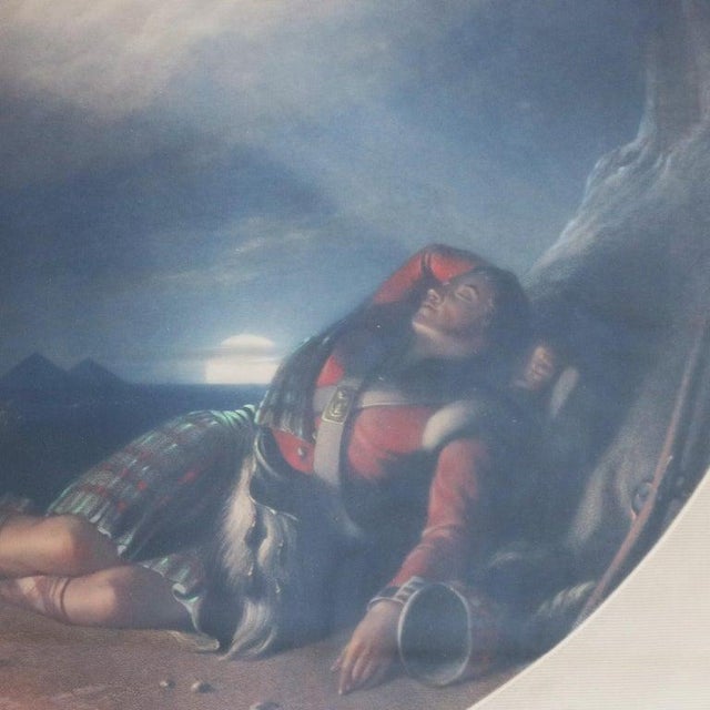 Antique English Print of “Soldier’s Dream of Home” by Frederick Goodall, Framed, 19thC Measures - 31.5"H x 36.75"W x...