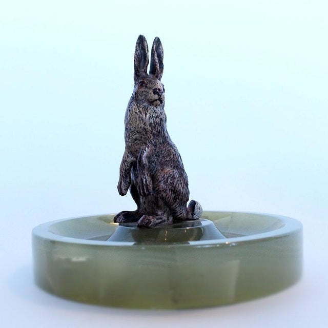 Cold-Painted Bronze Hare, 1930s For Sale - Image 4 of 12