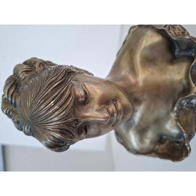 Bust of a Young Girl, 1950, Brass For Sale - Image 4 of 10
