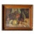 1950's Vintage Still Life Oil on Board Painting -Framed For Sale