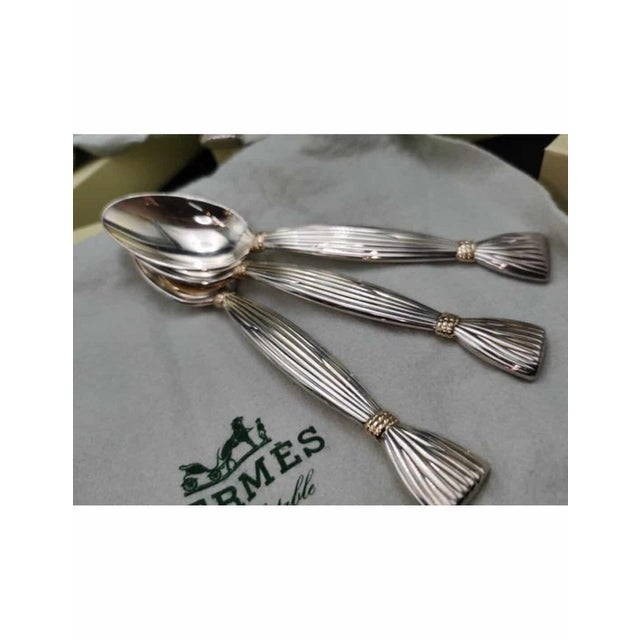 Hermès Harvest Flatware Set by Christofle Silversmiths for Hermès Paris, Set of 82 For Sale - Image 4 of 7