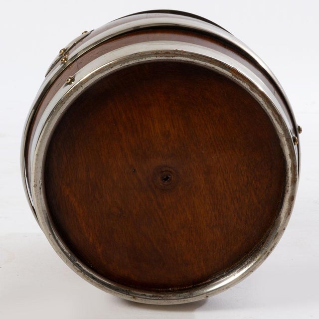 Antique English Oak Biscuit Barrel For Sale - Image 11 of 12