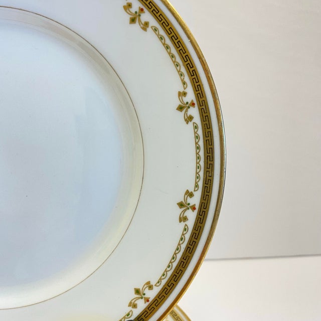 The Skinny A classic, old-world set of Bernardaud / B&C Limoges dessert plates featuring a crisp Greek key border,...
