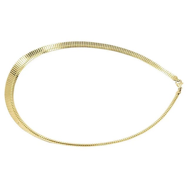 Late 20th Century Textured Gold Plated Sterling Silver Necklace For Sale - Image 5 of 9