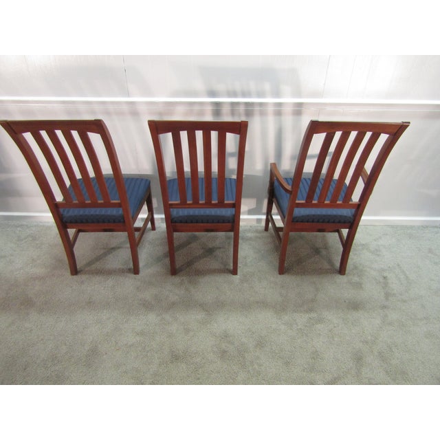 Brown Ethan Allen American Impressions Solid Cherry Set of Six Dining Chairs. For Sale - Image 8 of 10