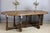 Oblong molded oak table resting on seven legs joined by a crossbar. Very good condition. DIMENSIONS: 2.40m long, 0.99m...