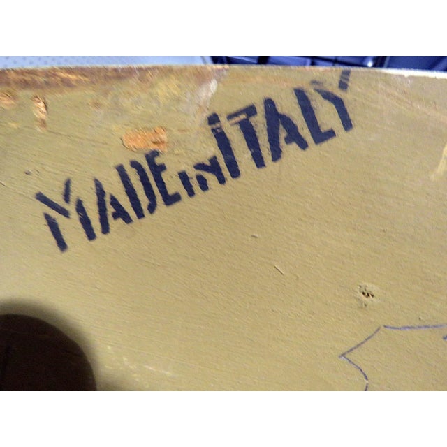 Carved French Creme Painted French Trumeau Mirror W Urn With Spray of Flowers For Sale - Image 4 of 6