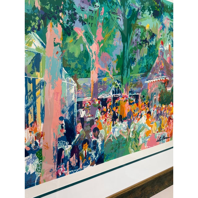 1970s “Tavern on the Green” by Leroy Neiman – Hand Signed – Custom Framed With Conservation Glass For Sale - Image 11 of 14