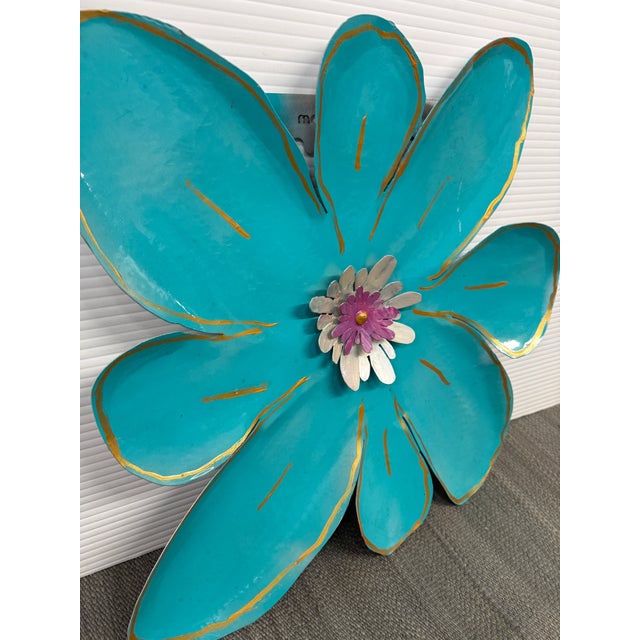 Pop Art Pat & Andre Juneau Metal Flower Wall Sculpture, Large For Sale - Image 3 of 12