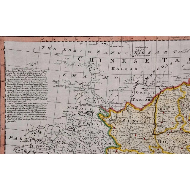 China: An Original 18th Century Hand-Colored Map by Emanuel Bowen , 1744 For Sale In San Francisco - Image 6 of 8