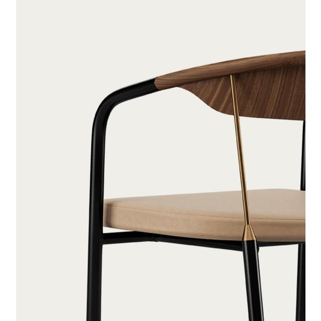 Not Yet Made - Made To Order Chairman Chair in Walnut with Upholstery in Lime by Henrik Tengler for One Collection For Sale - Image 5 of 16