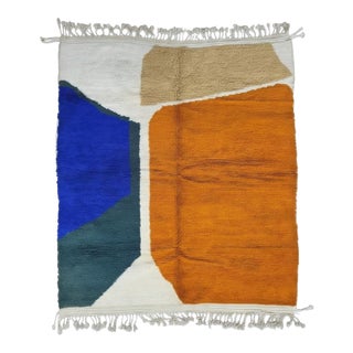 Color Block Moroccan Rug - 10.9 X 8.3 Ft For Sale