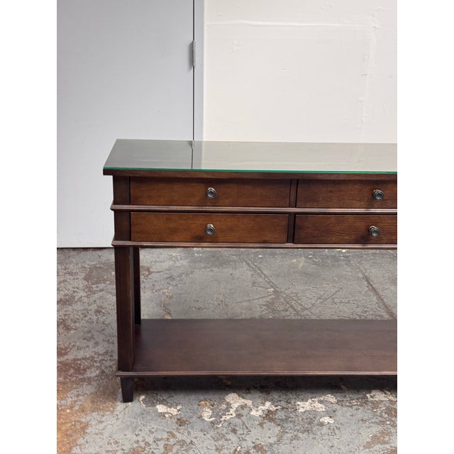 Bassett Furniture Six Drawer Console Table For Sale - Image 12 of 12